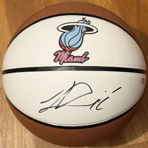 Nikola Jović Signed Autographed Full Size Miami Heat Logo Basketball PSA/DNA
