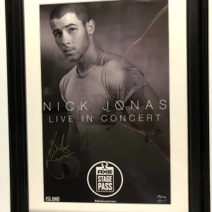 Nick Jonas JSA Autograph Signed Poster FULL NAME great sig Framed