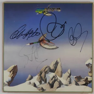YES JSA Signed Autograph Album Record Vinyl Jon Anderson Steve Howe Shows
