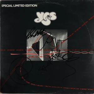YES JSA Signed Autograph Album Record Vinyl Jon Anderson Chris Squire
