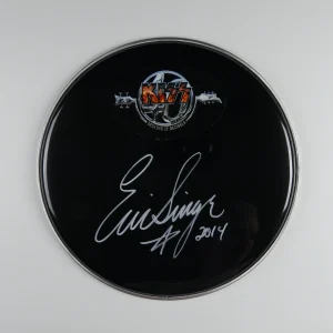 Eric Singer KISS Autograph Signed Drum Head JSA COA 13"
