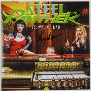 Steel Panther Fully Signed Signed JSA Autograph Album Record Vinyl Lower The Bar

