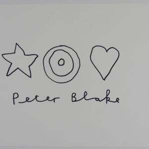 Peter Blake Signed JSA Autograph Sketch Beatles Cover Artist Sgt. Pepper's