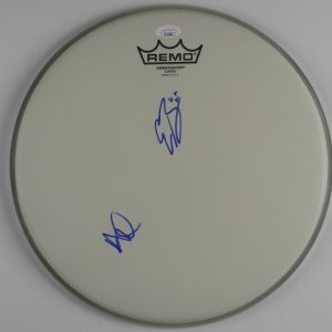 Black Pumas JSA Signed Autograph Drum Head Adrian Quesada Eric Burton
