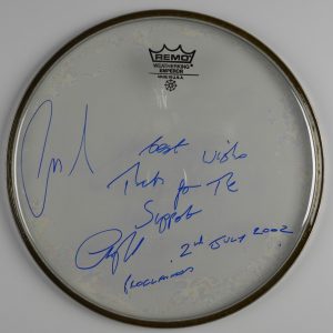 The Proclaimers Autograph Signed Drum Head REAL COA 10" Craig Ried Charlie Ried
