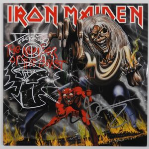 Iron Maiden Derek Riggs JSA Autograph Signed Album with Original Sketch Eddie
