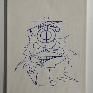 Iron Maiden Derek Riggs JSA Autograph Signed Original Sketch Eddie canvas board
