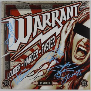 Warrant JSA Signed Autograph Album Record Album Vinyl
