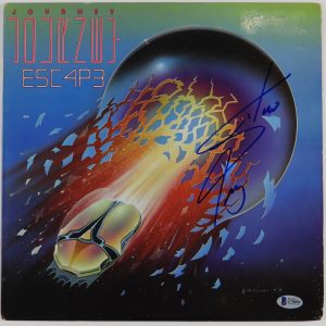 Steve Perry Journey Beckett Signed Autograph Album Record LP Escape
