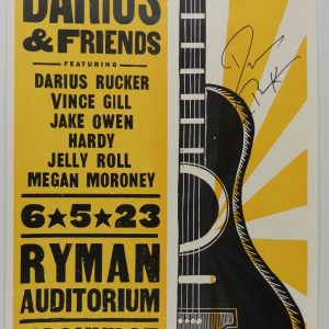 Darius Rucker Signed Autograph JSA Hatch Show Print Poster Ryman 2023