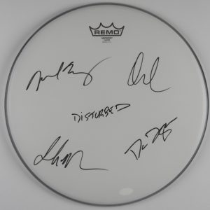 Disturbed Fully Signed Autograph Drum Head JSA COA 14" David Draiman +
