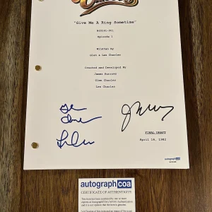 ‘Cheers’ TV Show Signed Autograph Full Pilot Script James Burrows Charles ACOA
