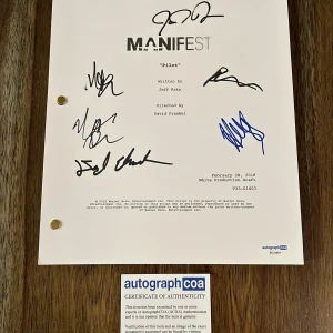 ‘Manifest’ Signed Autograph TV Show Full Pilot Script Josh Dallas Parveen ACOA
