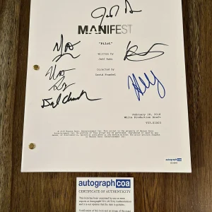 ‘Manifest’ Signed Autograph TV Show Full Pilot Script Josh Dallas Parveen ACOA
