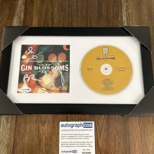 ‘Gin Blossoms’ Rock Band Signed Autograph Framed CD Robin Wilson ACOA