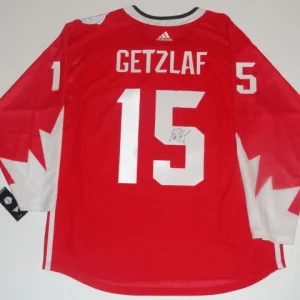RYAN GETZLAF SIGNED 2016 TEAM CANADA WORLD CUP OF HOCKEY JERSEY JSA COA LICENSED
