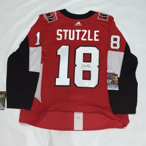 TIM STUTZLE SIGNED OTTAWA SENATORS ADIDAS CLIMALITE JERSEY LICENSED JSA COA