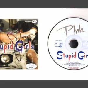 Alecia Moore Pink P!nk Signed Autograph Stupid Girls Framed CD Display - JSA COA