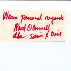 Ward O'Connell ASU Arizona State Sun Devils Diving Swim Coach Signed Autograph
