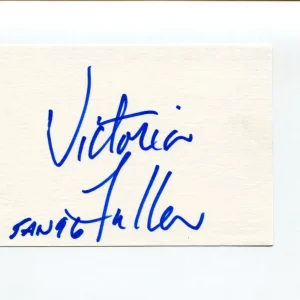 Victoria Fuller January 1996 Playboy Playmate Signed Autograph
