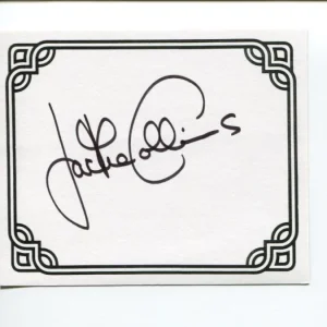 Jackie Collins Famous Romance Author Signed Autograph Bookplate