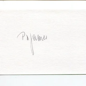 PD P. D. James British Mystery Author Adam Dalgliesh Series Signed Autograph