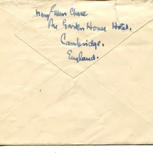 Mary Ellen Chase Maine Author Smith College Rare Signed Autograph Return Address