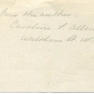 Caroline Stetson Allen The Children of the Parsonage Author Signed Autograph
