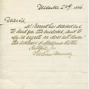 Silvanus Jones Dauncey Author Playwright Manager Signed Autograph Letter ALS
