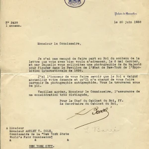 Unknown Belgium Cabinet Du Roi King's Cabinet 1932 Signed Autograph TSL