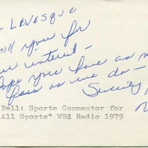 Upton Bell New England Patriots General Manager Rare Signed Autograph