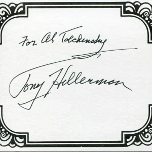 Tony Hillerman New Mexico Mystery Author Rare Signed Autograph Bookplate