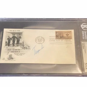 Trygve Lie 1st United Nations Secretary-General Signed Autograph Slabbed Beckett
