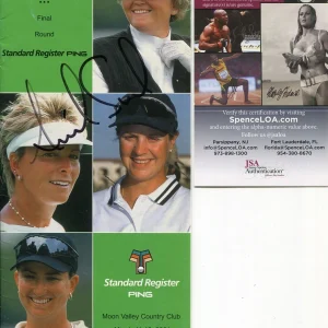 Annika Sorenstam LPGA Golf HOF Signed Autograph Register Ping Pairing Sheet JSA