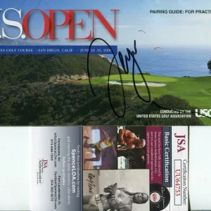 Sergio Garcia Masters Champ PGA Golf Signed Autograph US Open Pairing Sheet JSA
