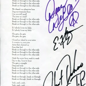 Scott Weiland Kretz DeLeo Stone Temple Pilots STP Signed Autograph Lyrics ACOA
