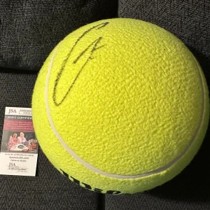 Carlos Alcaraz Signed 9” Jumbo US Open Tennis Ball JSA Authentication COA