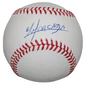 YOAN MONCADA signed (CHICAGO WHITE SOX) OML baseball BECKETT BAS AD27331
