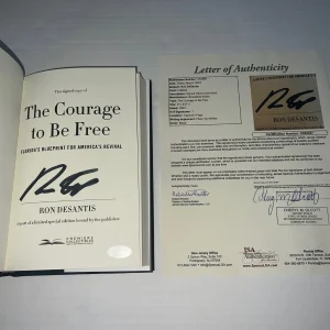 Ron DeSantis signed The Courage To Be Free First Edition Book JSA LOA
