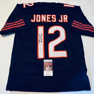 Velus Jones Jr. Chicago Bears signed Custom jersey autographed JSA