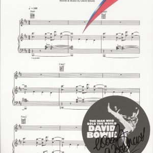Mick Woodmansey David Bowie Spiders Mars SIGNED Aladdin Sane Sheet Music COA
