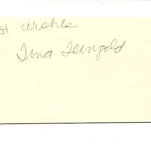 Tina Feingold Famous Artist Painter Signed Autograph