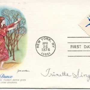 Trinette Singleton Ballet Dance Ballerina Signed Autograph FDC
