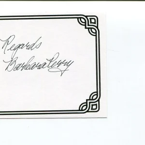 Barbara Perry Twilight Zone Bewitched Trancers Signed Autograph Bookplate