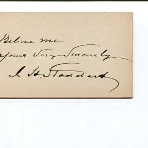 James Henry Stoddart J.H. Stoddart Early Theater Actor Rare Signed Autograph
