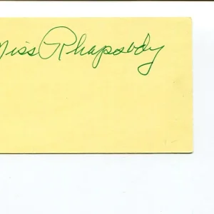 Viola Wells Miss Rhapsody Jazz Blues Big Band Singer Signed Autograph
