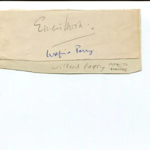 Wilfred Parry Classical Pianist Signed Autograph
