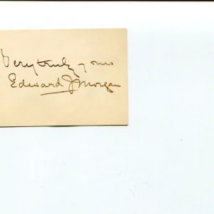 Edward J. Morgan Early Stage Broadway Theater Actor Signed Autograph
