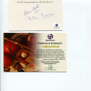 Alice Cook William Fauver US Olympic Pair Figure Skater Signed Autograph GA COA
