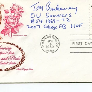 Tom Brahaney Oklahoma Sooner OU College Football HOF Signed Autograph FDC
